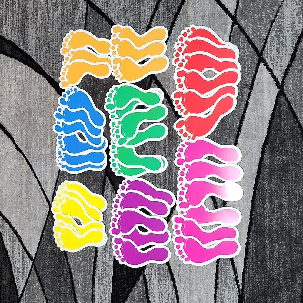 CARSON DELLOSA DURABLE CARD COLORFUL FOOTPRINTS 40 PIECES